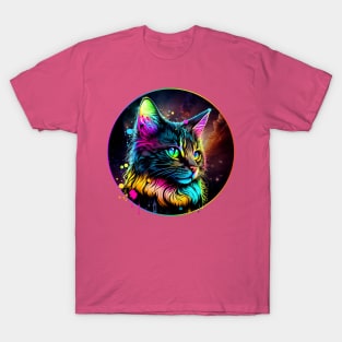 Maine Coon Kitten - Cosmic Clouds T-Shirt